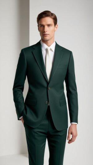 Forest Green 2-Piece Suit – A Bold Blend of Elegance and Sophistication
